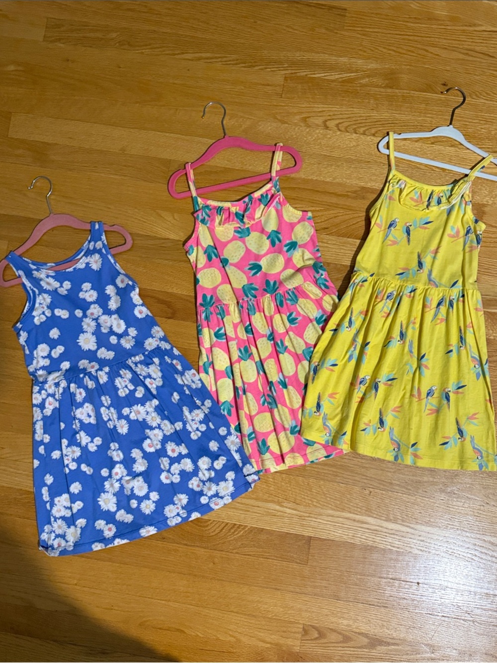 Carter’s Girls’ Sleeveless Summer sundress bundle - Floral & Fruit Prints Sz7